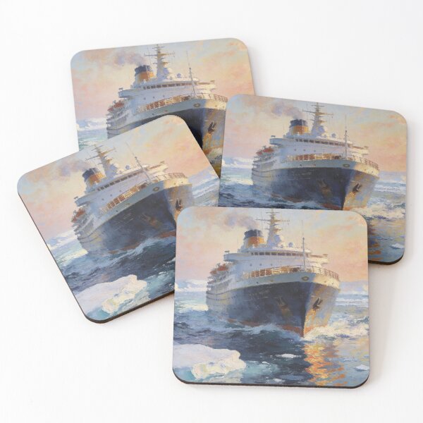 Item preview, Impressionist Luxury Cruise Painting, Ocean Voyage Wall Art designed and sold by BlareBlare.