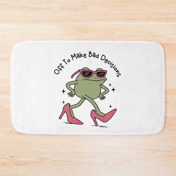 Item preview, Off To Make Bad Decisions Frog Funny Animal Meme designed and sold by gunaone-design.