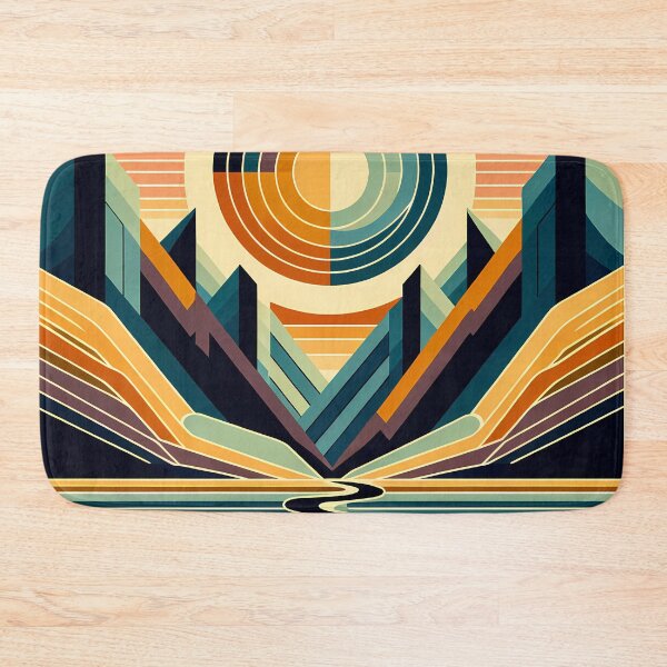 Item preview, Geometric Sun Over Mountain Valley designed and sold by InkSmithery.
