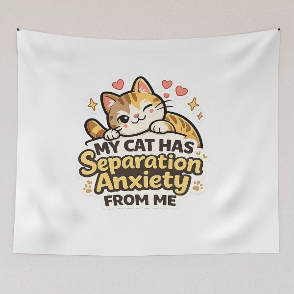 Item preview, My Cat Has Separation Anxiety From Me Funny Cat Design designed and sold by StyleLap.
