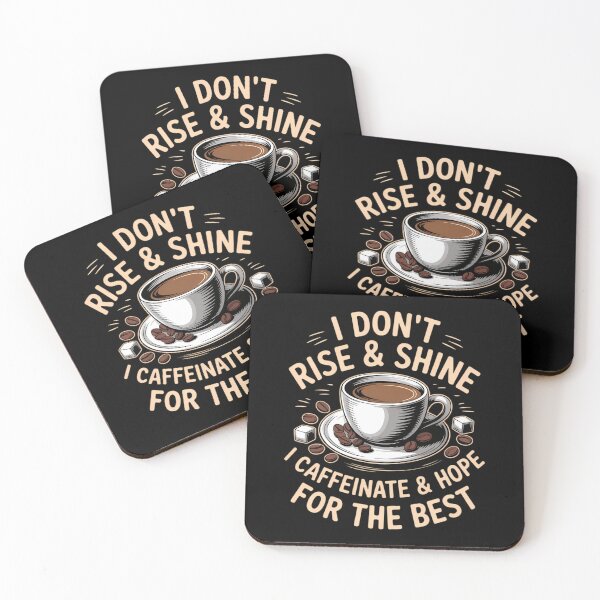 Item preview, Coffee - I Don't Rise and Shine I Caffeinate and Hope designed and sold by IdunayaStore.