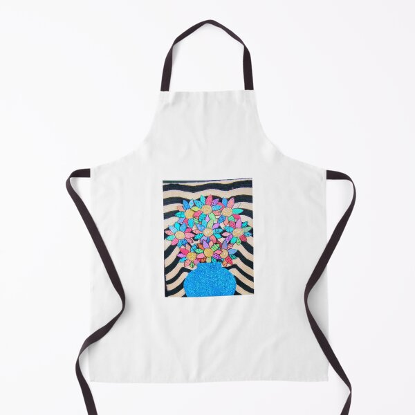 Item preview, Geometric abstract flowers in vase designed and sold by AHillierArt.