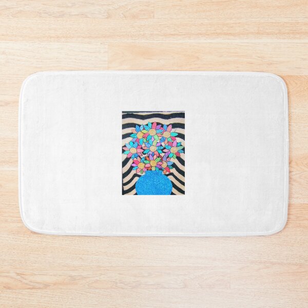 Item preview, Geometric abstract flowers in vase designed and sold by AHillierArt.