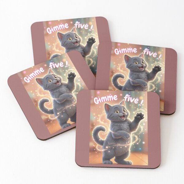 Item preview, Magical High Five Gray Kitten designed and sold by HALYNA070824.