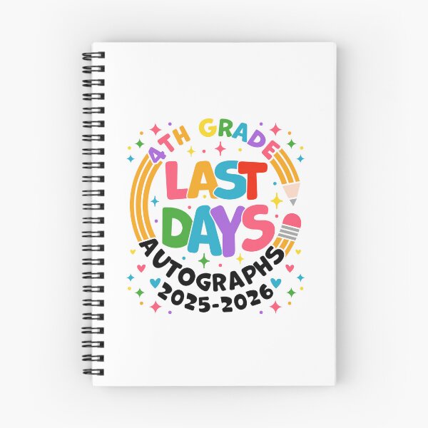 Item preview, Last Day of 4th Grade 2025 2026 Autograph Design Fourth Grade Graduation Last Day School designed and sold by gunaone-design.