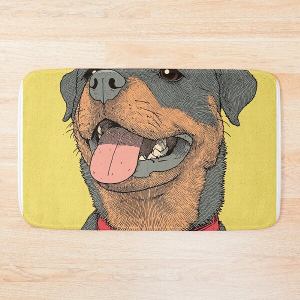 Item preview, Smiling Rottweiler with Red Collar designed and sold by lautir.