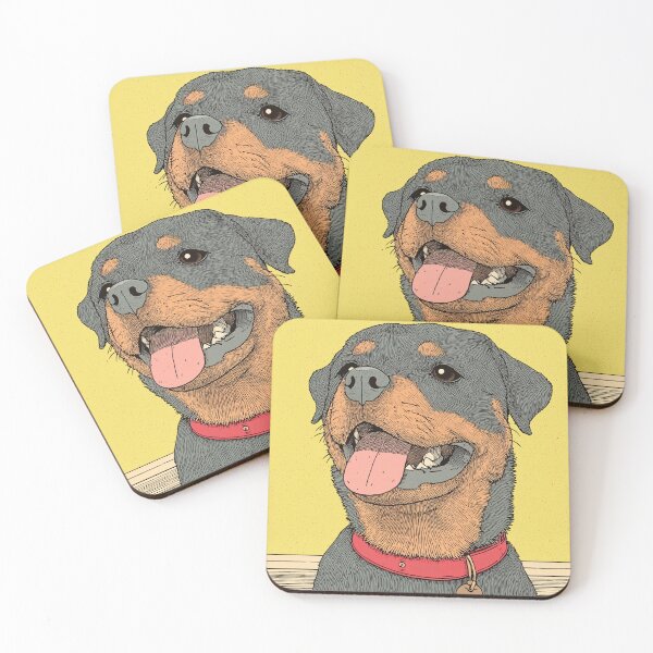Item preview, Smiling Rottweiler with Red Collar designed and sold by lautir.