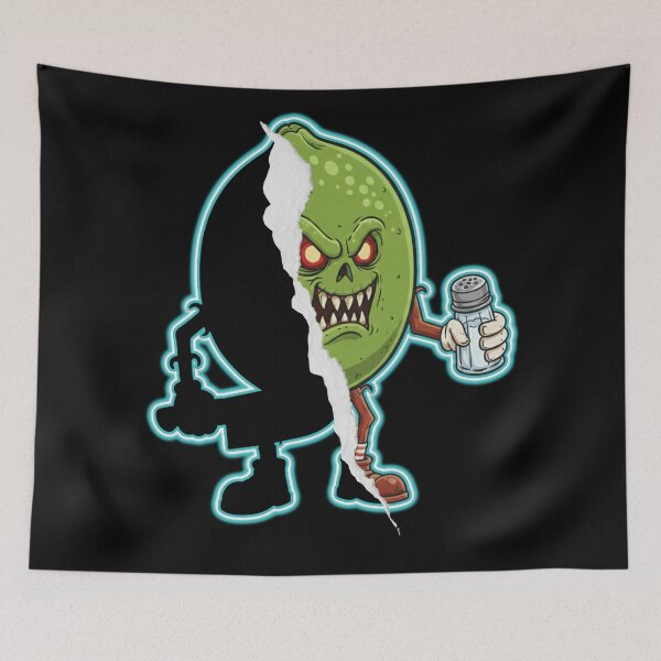 Item preview, Evil Lime Kiler- Vintage Monster Pitaya Cartoon Style designed and sold by MBBialyPiksel.