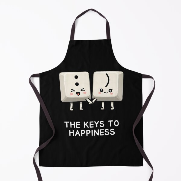 Item preview, The Keys to Happiness Cute Keyboard Emoticon Art designed and sold by TshirtsOnline-.