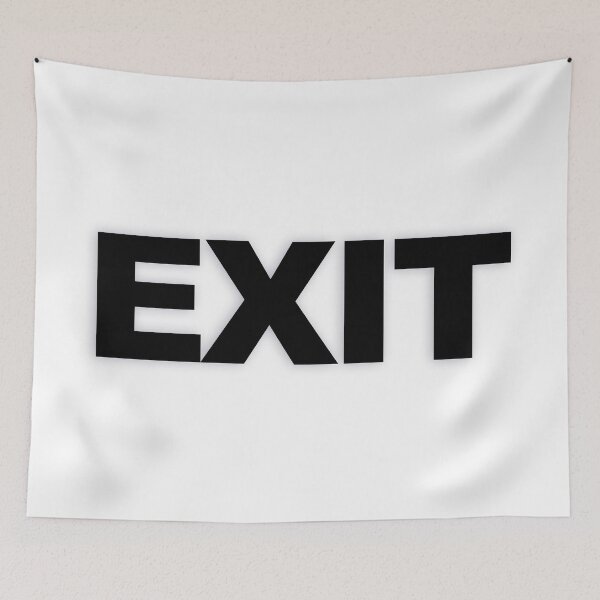 Item preview, EXIT — Black Minimal Bold Type Statement designed and sold by WORDPAUSE.