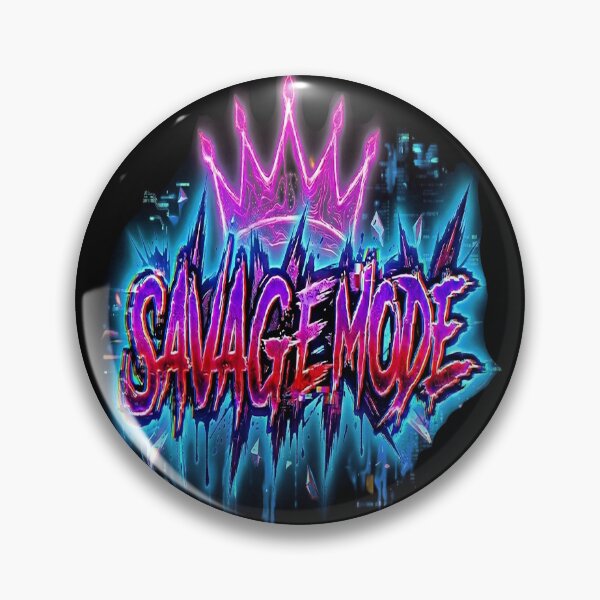 Item preview, Savage Mode Glitch Street Design | Neon Aggressive Typography Art designed and sold by Mysterious Shop.