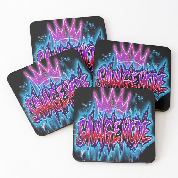 Item preview, Savage Mode Glitch Street Design | Neon Aggressive Typography Art designed and sold by Mysterious Shop.