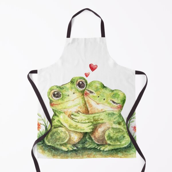 Item preview, Cute Frogs Hugging Love watercolor Illustration designed and sold by AlisaArtDecor.