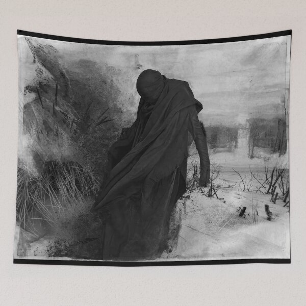 Item preview, Dark Abstract Figure – Surreal Black and White Art designed and sold by Saint Arts Studio.