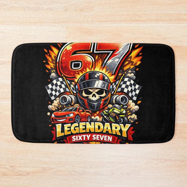 Item preview, 67th Birthday Racing Car Motorcycle Legendary Skull For Men designed and sold by SylviaYLaughlin.