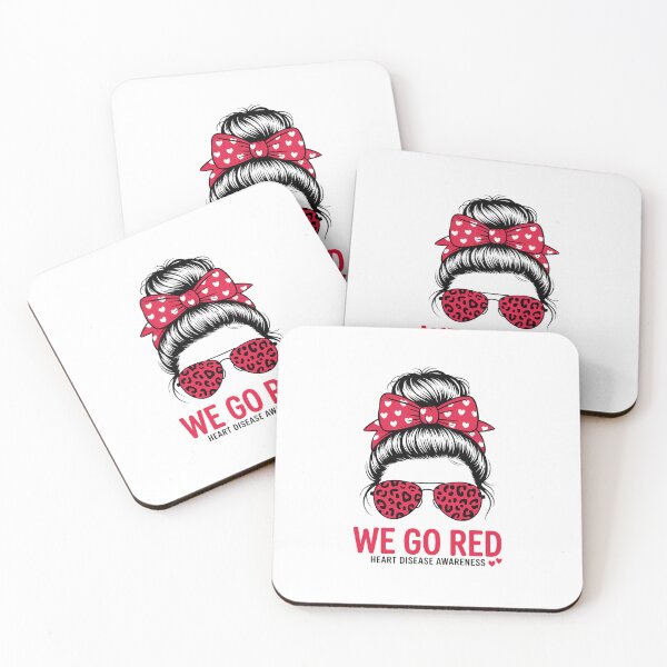 Item preview, Go Red Messy Bun Women In February Heart Disease Awareness designed and sold by IdunayaStore.
