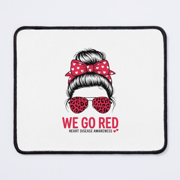 Item preview, Go Red Messy Bun Women In February Heart Disease Awareness designed and sold by IdunayaStore.