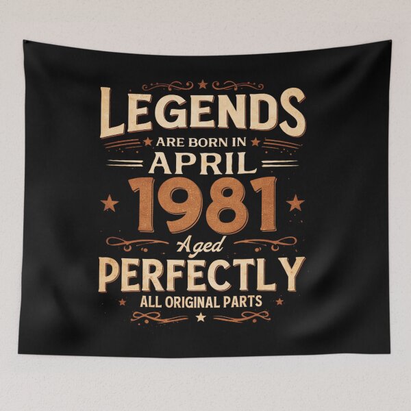 Item preview, 45th Birthday gift Men Women Legend April 1981 45 Years designed and sold by SylviaYLaughlin.