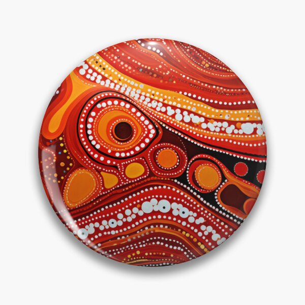 Item preview, Aboriginal Inspired Dot Art - Hot Lava Pattern designed and sold by GrinGalore.