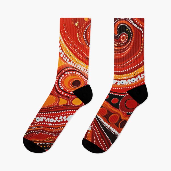 Item preview, Aboriginal Inspired Dot Art - Hot Lava Pattern designed and sold by GrinGalore.