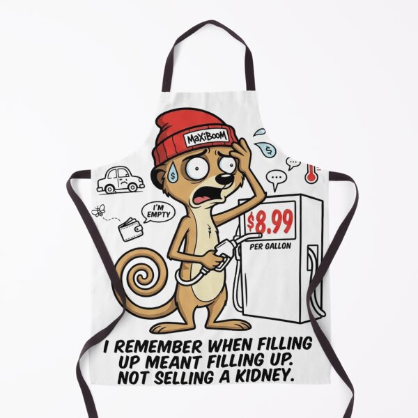 Item preview, MaXiBoOM Gas Price Shock - Funny Meerkat Existential Crisis designed and sold by mAXiBoOM.