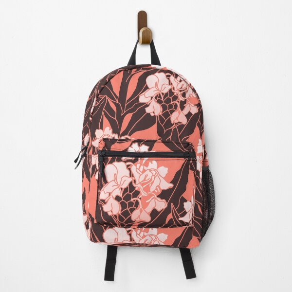 Item preview, Sweet Ginger Blossoms - peachy blush on dark brown designed and sold by Linda Maliuana.