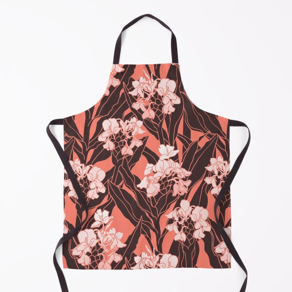 Item preview, Sweet Ginger Blossoms - peachy blush on dark brown designed and sold by Linda Maliuana.