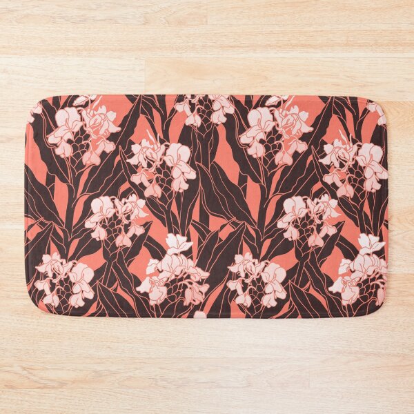 Item preview, Sweet Ginger Blossoms - peachy blush on dark brown designed and sold by Linda Maliuana.