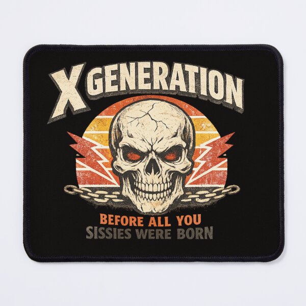 Item preview, X Generation Skull Retro Sunset – Hardcore Vintage Streetwear Graphic designed and sold by FrameFlow.