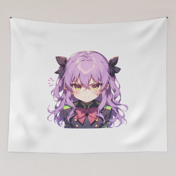 Item preview, Hiiragi Shinoa Seraph Of The End Chibi Kawaii Angry Mood designed and sold by 108Recordings.