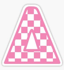 rosa kariertes Delta Sticker