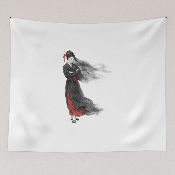 Item preview, Japanese Ink Woman in Kimono designed and sold by NaraGco.
