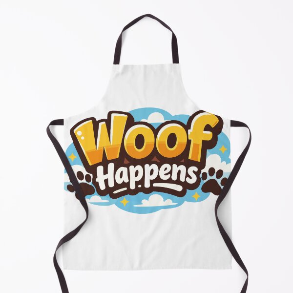 Item preview, Woof Happens Funny Dog Pun Typography designed and sold by BestChoiceService.