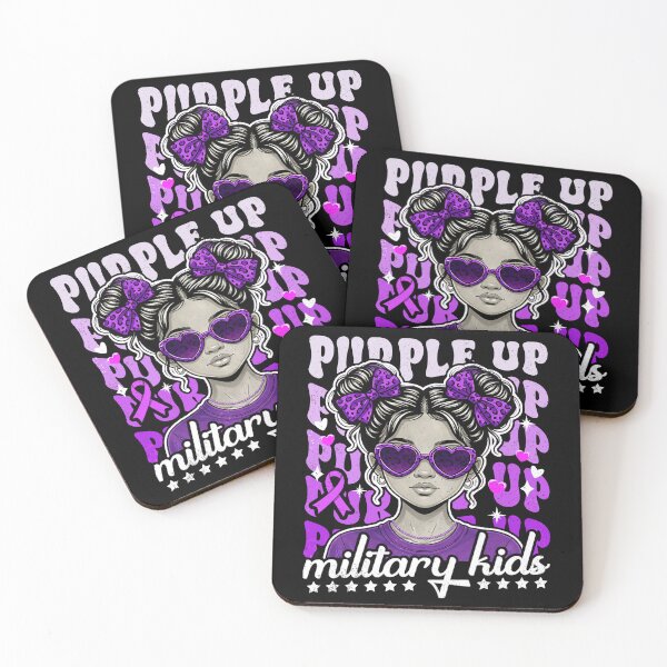 Item preview, Purple Up for Military Kids Military Child Month Messy Bun designed and sold by BlightedArt.