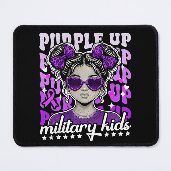 Item preview, Purple Up for Military Kids Military Child Month Messy Bun designed and sold by BlightedArt.
