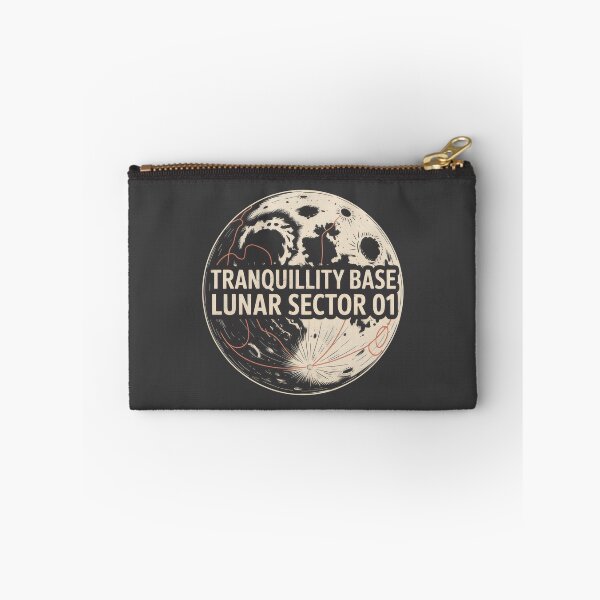 Item preview, Lunar Geography Moon Surface Space Base Retro Blueprint designed and sold by SplashTastic.