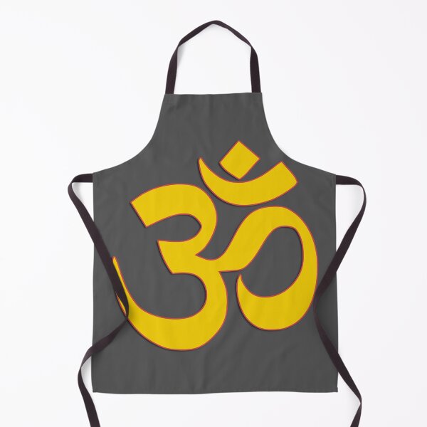 Item preview, om symbol in yellow color, zen yoga meditation spiritual positive energy design designed and sold by rikyfreestyle.