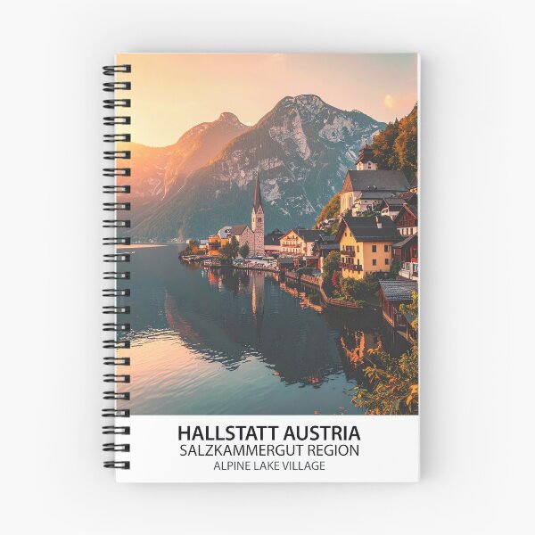 Item preview, Hallstatt Austria Wall Art – Salzkammergut Alpine Lake Village Landscape designed and sold by pod24.