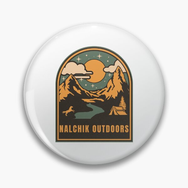 Item preview, Nalchik Outdoors Vintage Caucasus Mountain Badge designed and sold by Kavkaz.North.