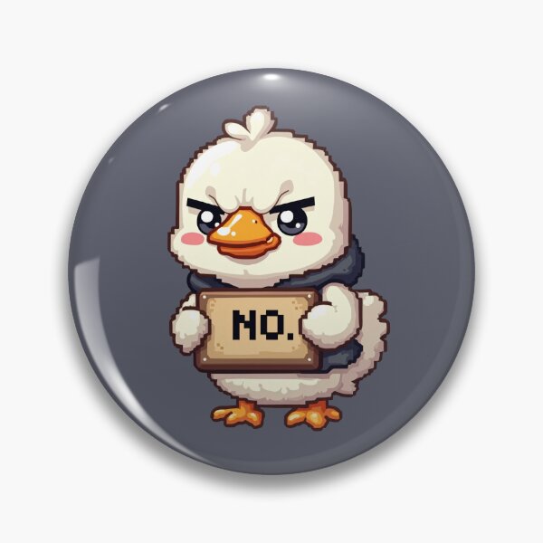 Item preview, Sassy Duck Holding No Sign Cute Angry Duck Meme designed and sold by All-Of-Art.