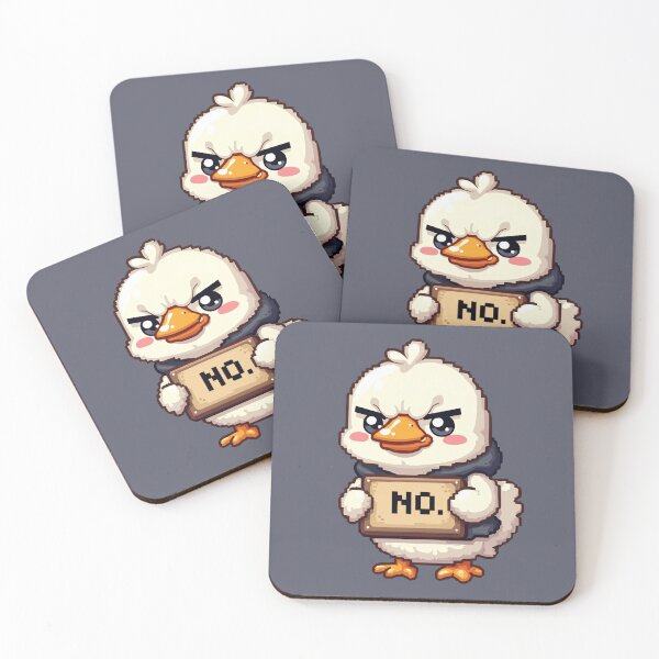 Item preview, Sassy Duck Holding No Sign Cute Angry Duck Meme designed and sold by All-Of-Art.