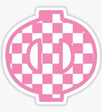 rosa kariertes Phi Sticker