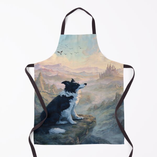 Item preview, Border Collie and Mountains, Birthday Gift designed and sold by NicolasGlowArt.