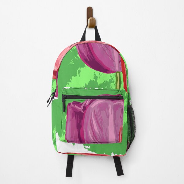Item preview, Two red tulip flowers on a green background designed and sold by ZorianArt.