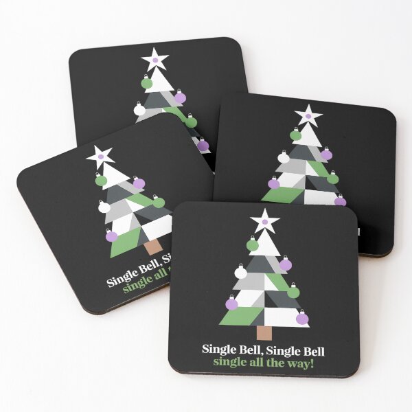 Item preview, Aro Ace Pride Graphic Black Small Modern Humorous LGBT Christmas Tree Pride designed and sold by FaithAbbott.
