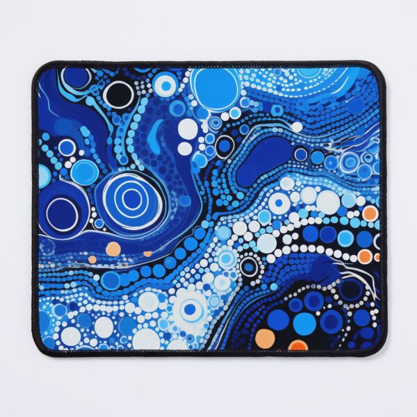 Item preview, Aboriginal Inspired Dot Art - Cobalt Oceanic Pattern designed and sold by GrinGalore.