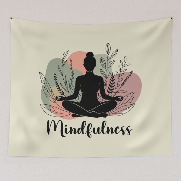 Item preview, Mindfulness Yoga Spiritual Meditation Body, Mind, and Spirit Design designed and sold by Working Pajama.
