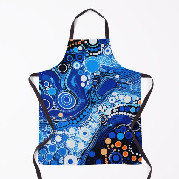 Item preview, Aboriginal Inspired Dot Art - Cobalt Oceanic Pattern designed and sold by GrinGalore.