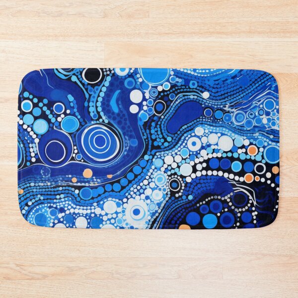 Item preview, Aboriginal Inspired Dot Art - Cobalt Oceanic Pattern designed and sold by GrinGalore.