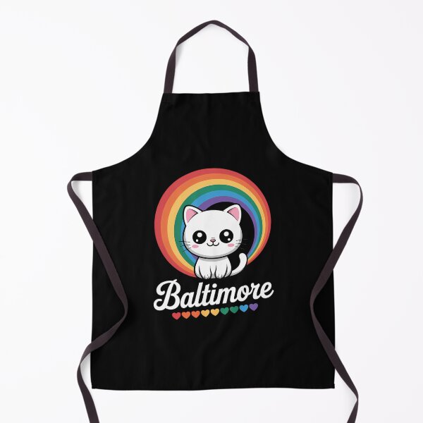 Item preview, Baltimore Gay Pride LGTBQ LGTB Rainbow Ally Cat designed and sold by FaithAbbott.